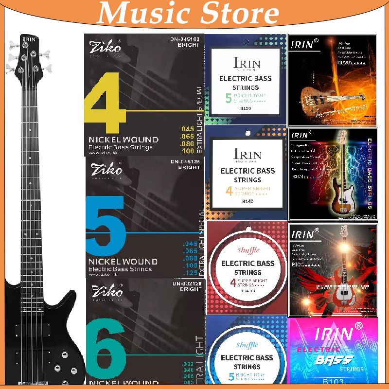 Charango 10 String - 1/3/10 Set Bass-Saiten 4/5/6 E-Bass-Gitarrensaiten, vernickelt,