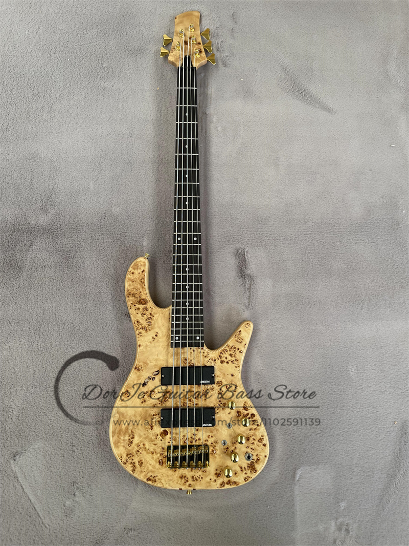 Bass Guitar Fretless - 5 Saiten Bassgitarre Fode Bass Ahorn