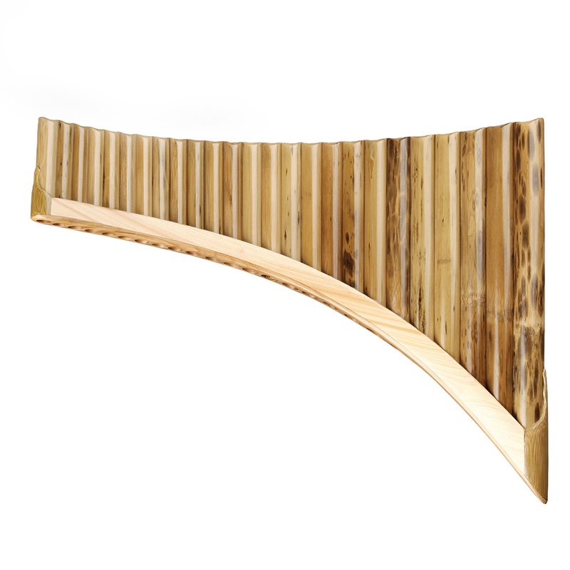Shakuhachi Bamboo Flute - G Key 25-Röhren-Wasser-Bambus-Pfanneflöte, professionelles Musikinstrument mit