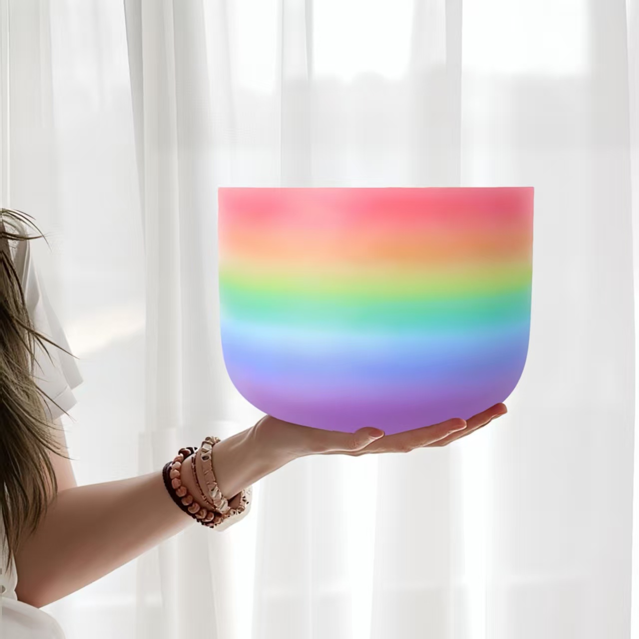 Musical Instrument All - Hye-eun 10 Zoll Regenbogen-Kristall-Klangschale 432 Hz/440