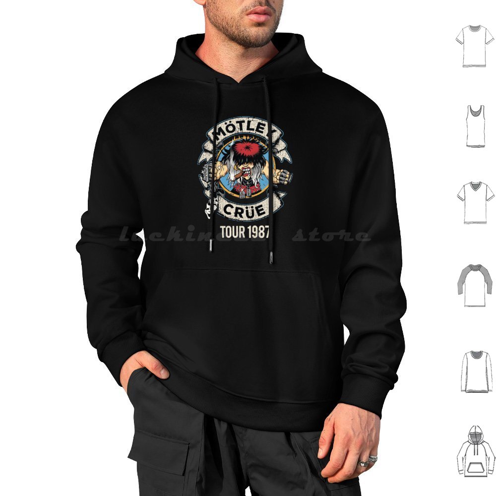Musical Instrument Logo - The-Greats-Crue Hoodie aus Baumwolle, langärmelig, Logo,