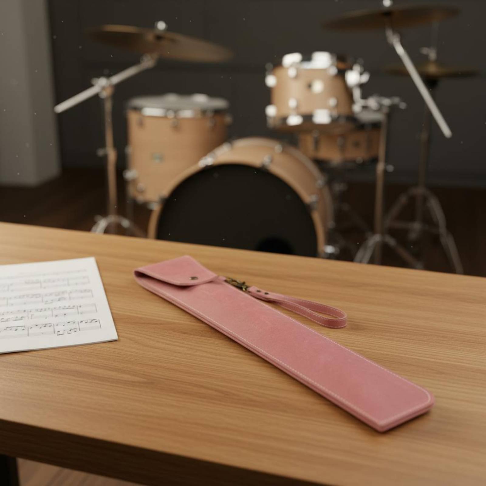 Musical Instrument Long - Trommelstocktasche aus Leder, langlebige Trommelstocktasche aus