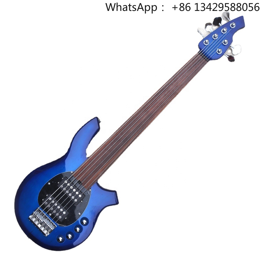 Bass Guitar Fretless - Flyoung Musikinstrumente Bassgitarre 6 Saiten Elektrische