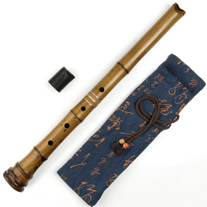 Shakuhachi Bamboo Flute - D Key Zweiteilige Shakuhachi 5-Loch-Bambusflöte mit