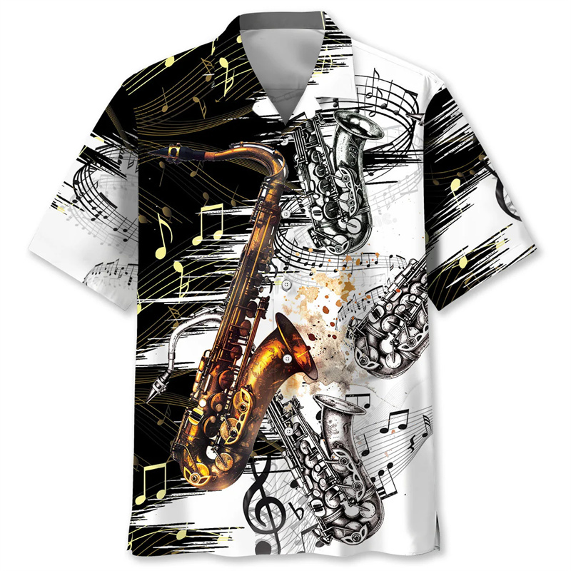 Musical Instrument Hawaiian - Saxophon Tropical Hawaiian Shirt Sommer 3D-Druck