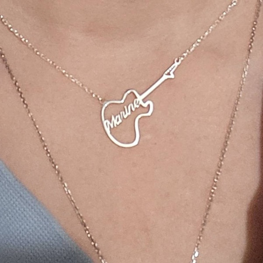 Personalisierte Gitarrensymbol – Musical Instrument And Name Bewertung und Preis