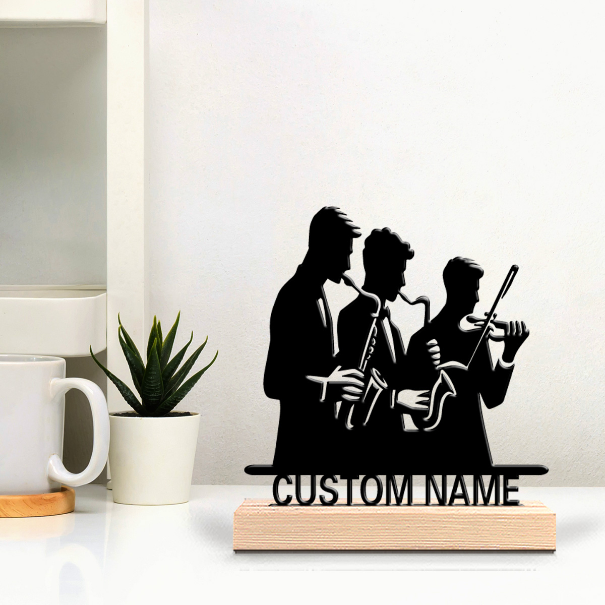 1 Stück Blechfigur mit Holzsoc – Musical Instrument And Name Bewertung und Preis