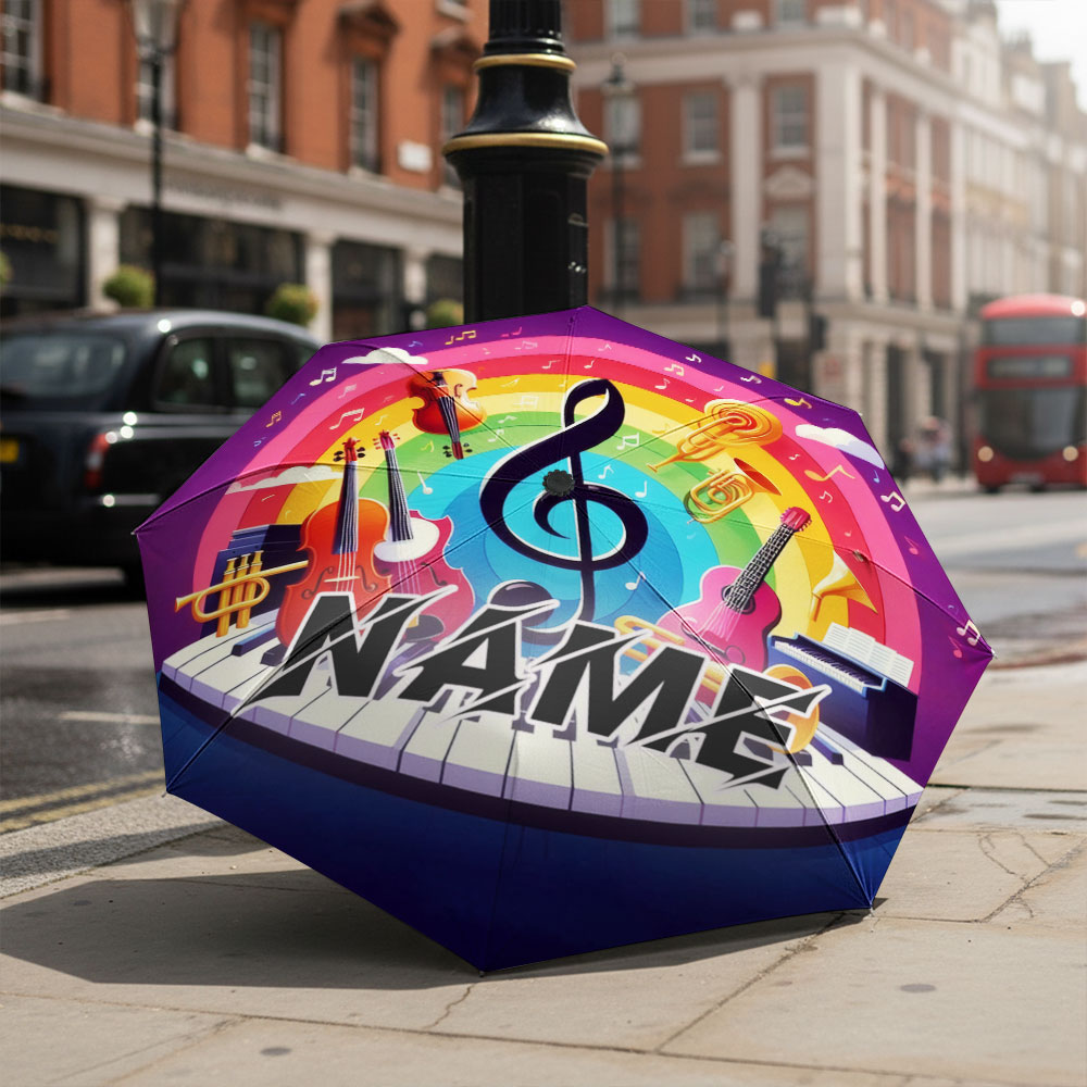 Regenschirm mit individuellem  – Musical Instrument And Name Bewertung und Preis