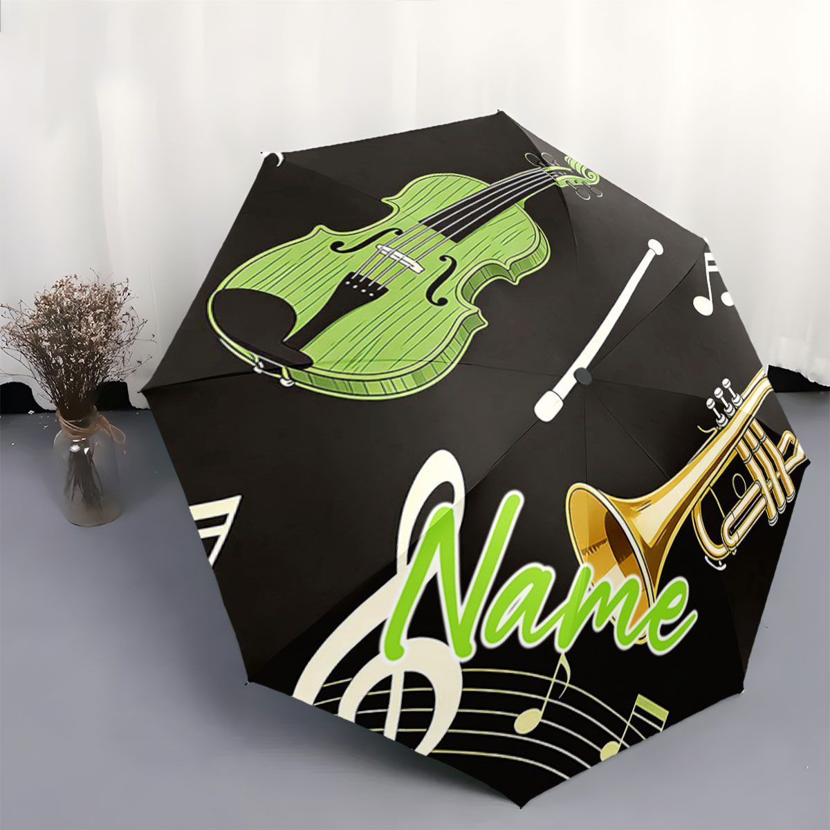 Regenschirm mit individuellem  – Musical Instrument And Name Bewertung und Preis